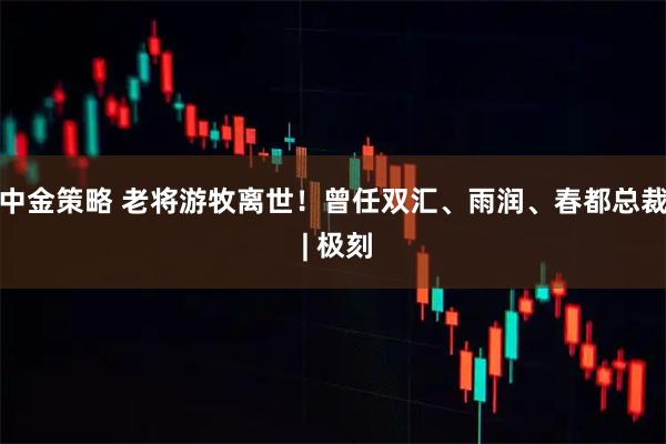 中金策略 老将游牧离世！曾任双汇、雨润、春都总裁 | 极刻