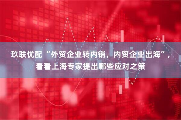玖联优配 “外贸企业转内销，内贸企业出海”，看看上海专家提出哪些应对之策